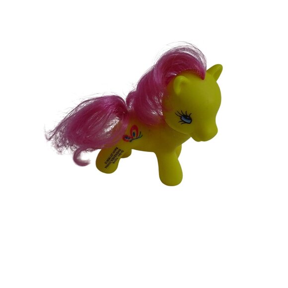 Gigo Toys Yellow Pony Figure With Pink Hair and Butterfly Design For Kids - Picture 2 of 8